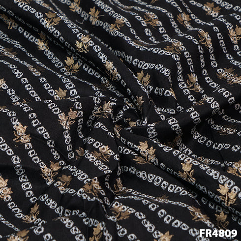 Bandhani Print Banarasi Silk Fabric-Fr4808